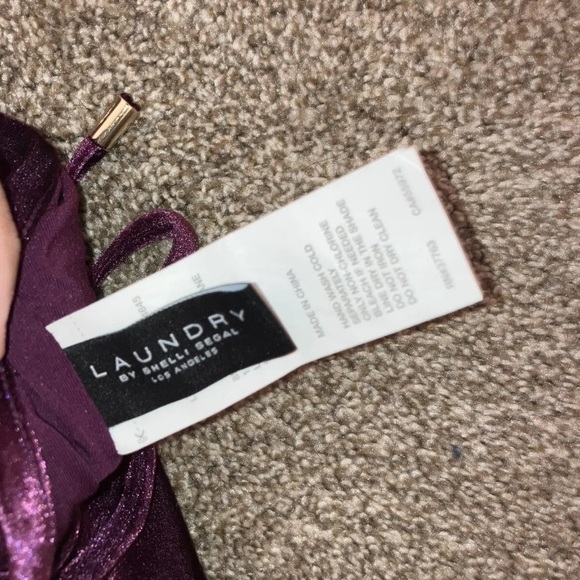 Laundry by Shelli Segal • Nwot Medium Purple Velvet Swimsuit - Picture 6 of 6